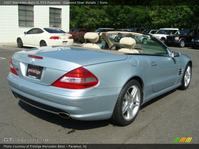 Diamond Silver Metallic / Stone 2007 Mercedes-Benz SL 550 Roadster
