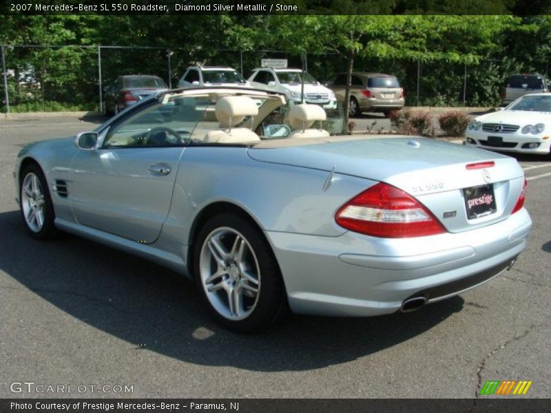 Diamond Silver Metallic / Stone 2007 Mercedes-Benz SL 550 Roadster