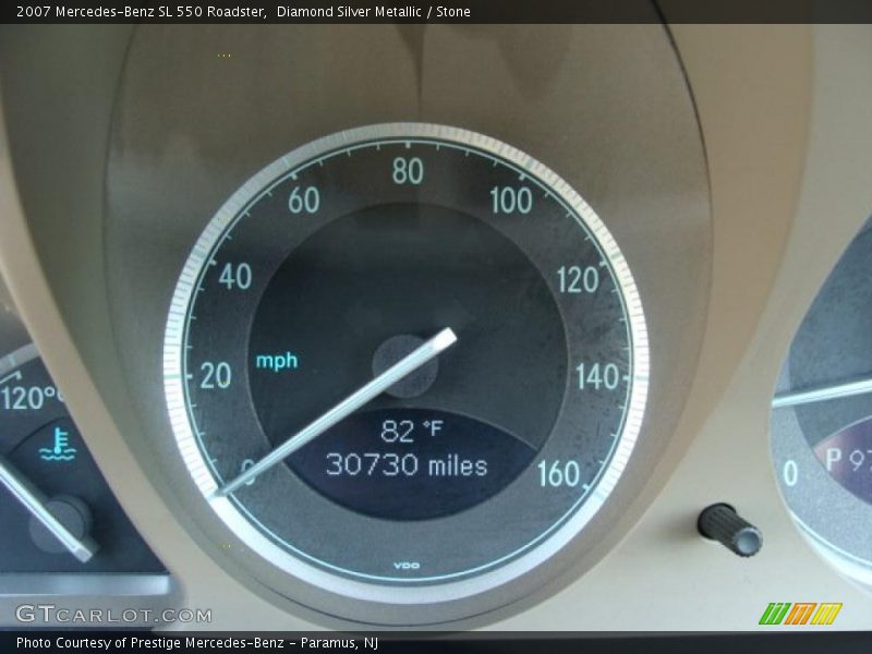 Diamond Silver Metallic / Stone 2007 Mercedes-Benz SL 550 Roadster