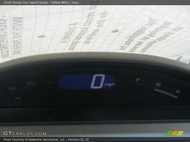 Taffeta White / Ivory 2008 Honda Civic Hybrid Sedan
