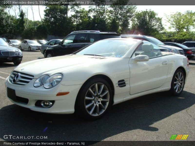 Alabaster White / Stone 2007 Mercedes-Benz SL 550 Roadster