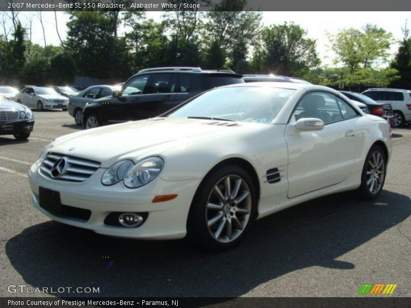 Alabaster White / Stone 2007 Mercedes-Benz SL 550 Roadster
