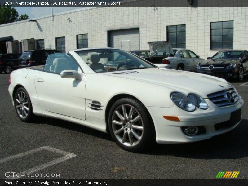 Alabaster White / Stone 2007 Mercedes-Benz SL 550 Roadster