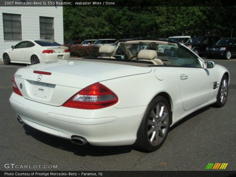 Alabaster White / Stone 2007 Mercedes-Benz SL 550 Roadster