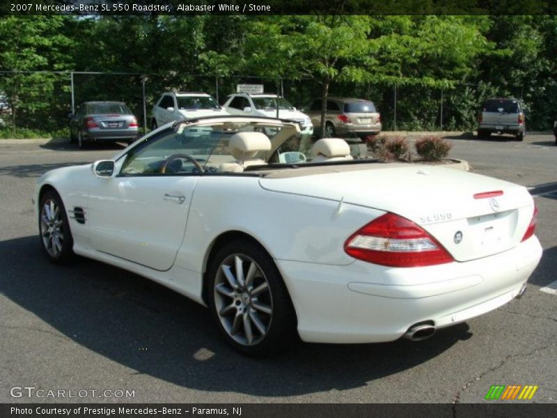 Alabaster White / Stone 2007 Mercedes-Benz SL 550 Roadster