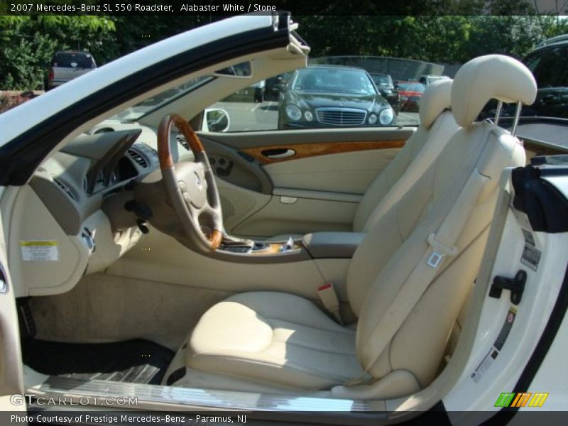Alabaster White / Stone 2007 Mercedes-Benz SL 550 Roadster