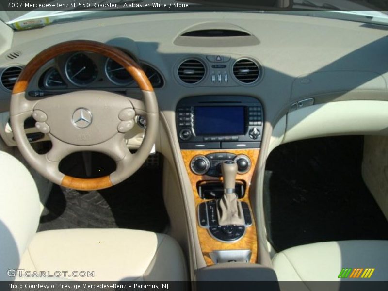 Alabaster White / Stone 2007 Mercedes-Benz SL 550 Roadster