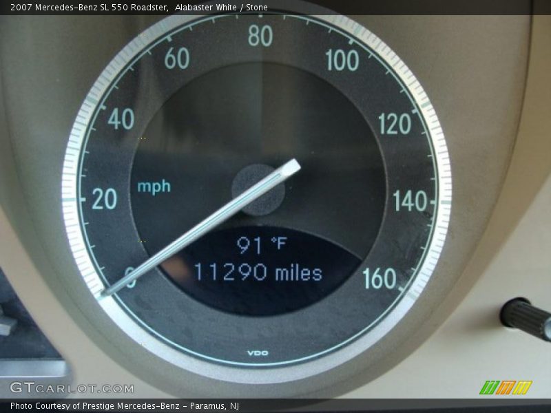 Alabaster White / Stone 2007 Mercedes-Benz SL 550 Roadster