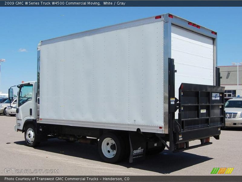 White / Gray 2009 GMC W Series Truck W4500 Commercial Moving