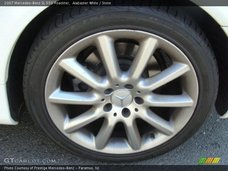 Alabaster White / Stone 2007 Mercedes-Benz SL 550 Roadster