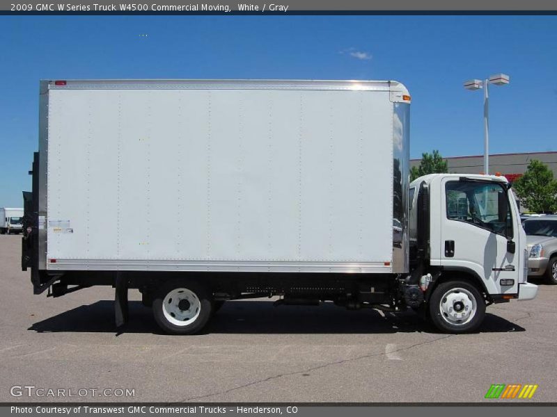 White / Gray 2009 GMC W Series Truck W4500 Commercial Moving