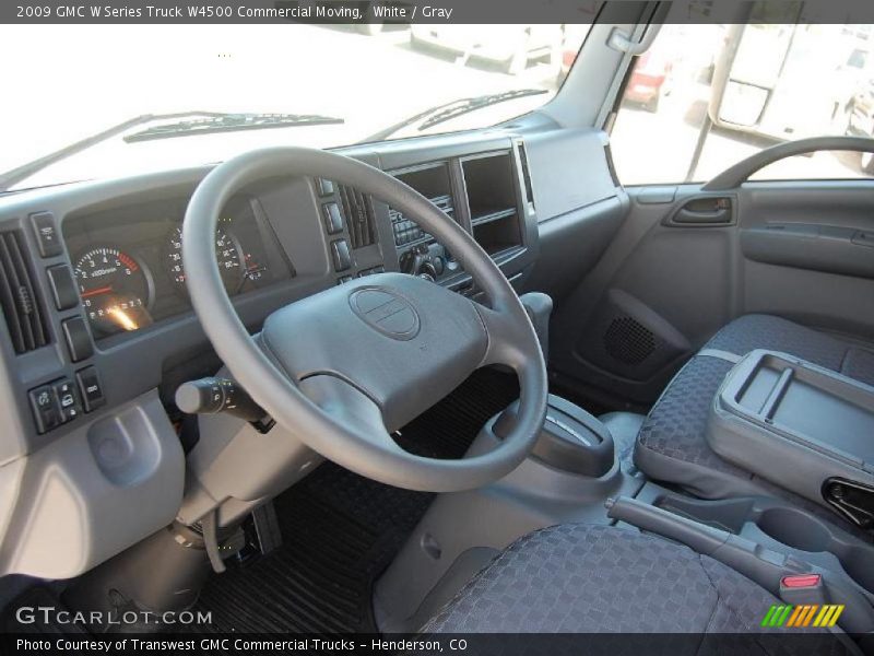 White / Gray 2009 GMC W Series Truck W4500 Commercial Moving