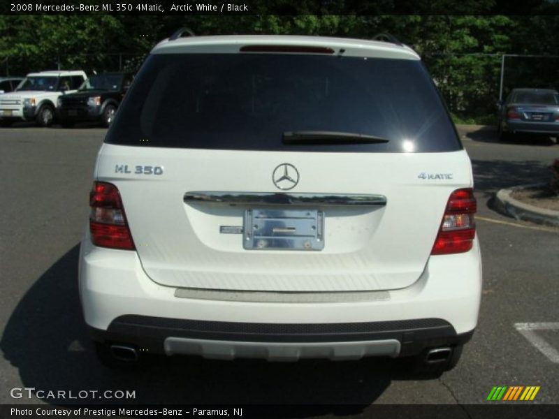 Arctic White / Black 2008 Mercedes-Benz ML 350 4Matic