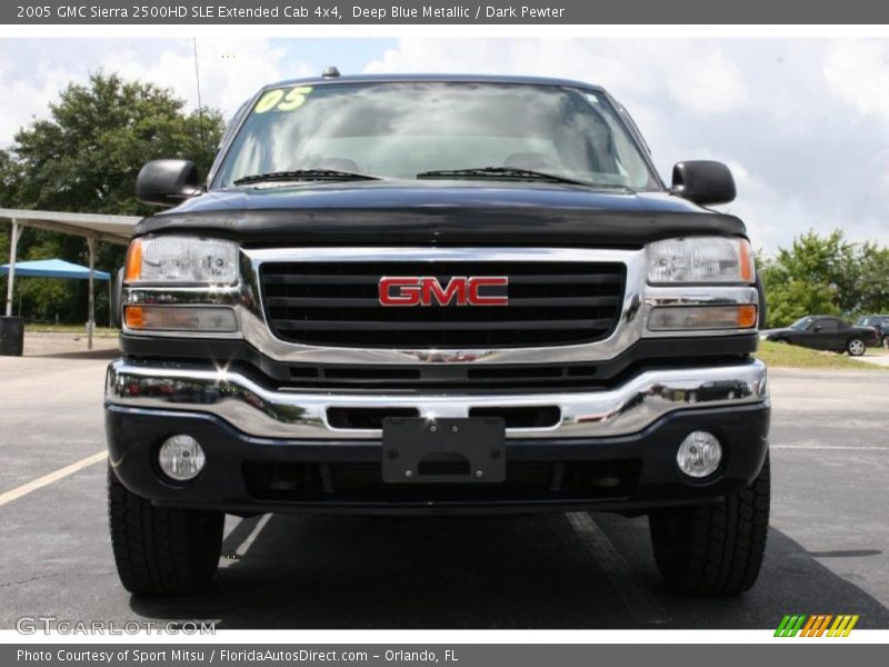 Deep Blue Metallic / Dark Pewter 2005 GMC Sierra 2500HD SLE Extended Cab 4x4