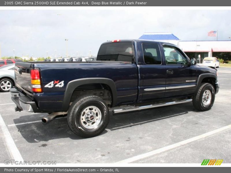 Deep Blue Metallic / Dark Pewter 2005 GMC Sierra 2500HD SLE Extended Cab 4x4