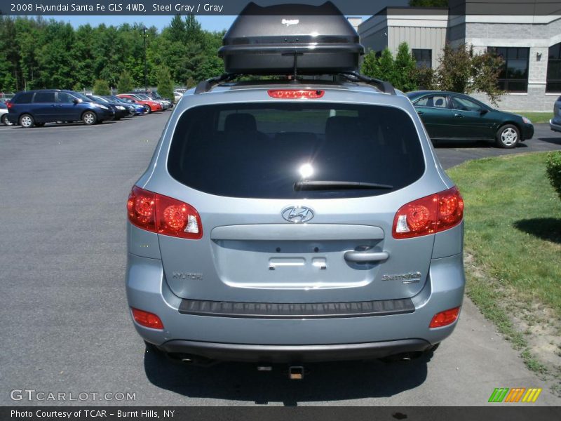 Steel Gray / Gray 2008 Hyundai Santa Fe GLS 4WD