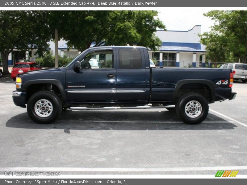 Deep Blue Metallic / Dark Pewter 2005 GMC Sierra 2500HD SLE Extended Cab 4x4