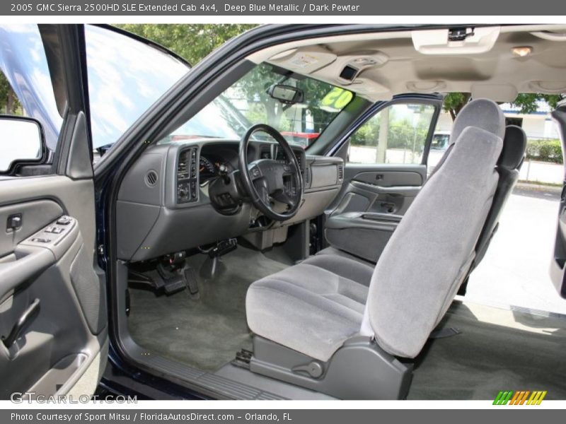 Deep Blue Metallic / Dark Pewter 2005 GMC Sierra 2500HD SLE Extended Cab 4x4