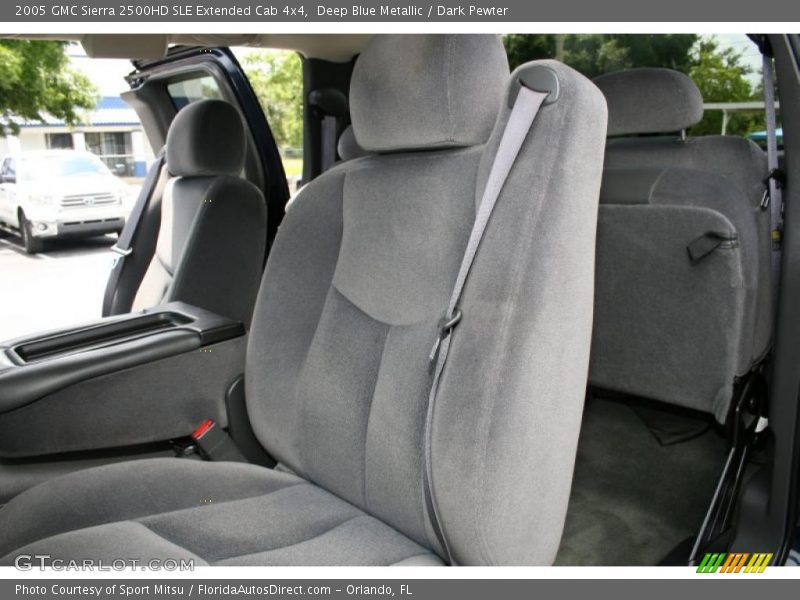 Deep Blue Metallic / Dark Pewter 2005 GMC Sierra 2500HD SLE Extended Cab 4x4