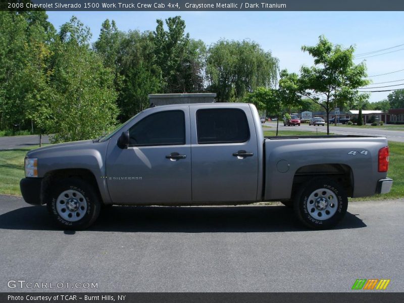 Graystone Metallic / Dark Titanium 2008 Chevrolet Silverado 1500 Work Truck Crew Cab 4x4