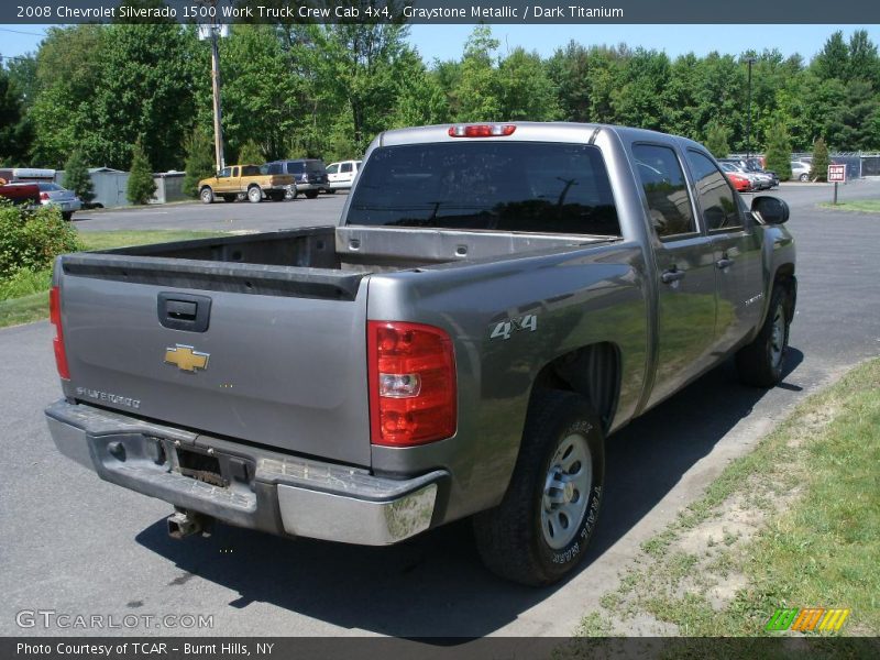 Graystone Metallic / Dark Titanium 2008 Chevrolet Silverado 1500 Work Truck Crew Cab 4x4