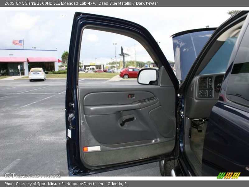 Deep Blue Metallic / Dark Pewter 2005 GMC Sierra 2500HD SLE Extended Cab 4x4