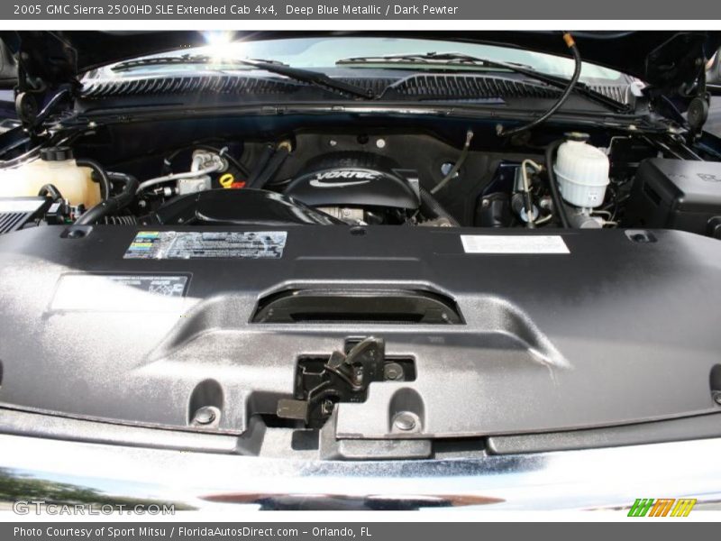 Deep Blue Metallic / Dark Pewter 2005 GMC Sierra 2500HD SLE Extended Cab 4x4