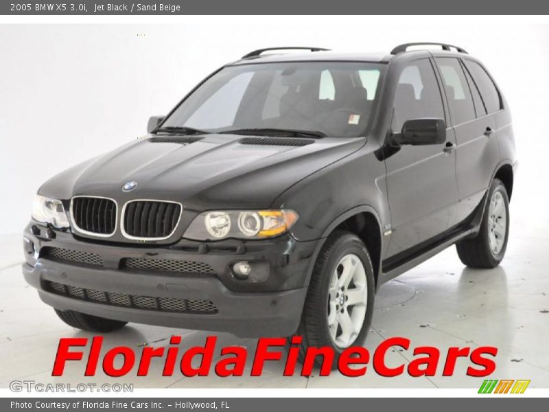 Jet Black / Sand Beige 2005 BMW X5 3.0i