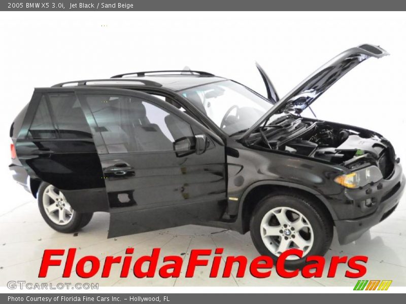 Jet Black / Sand Beige 2005 BMW X5 3.0i
