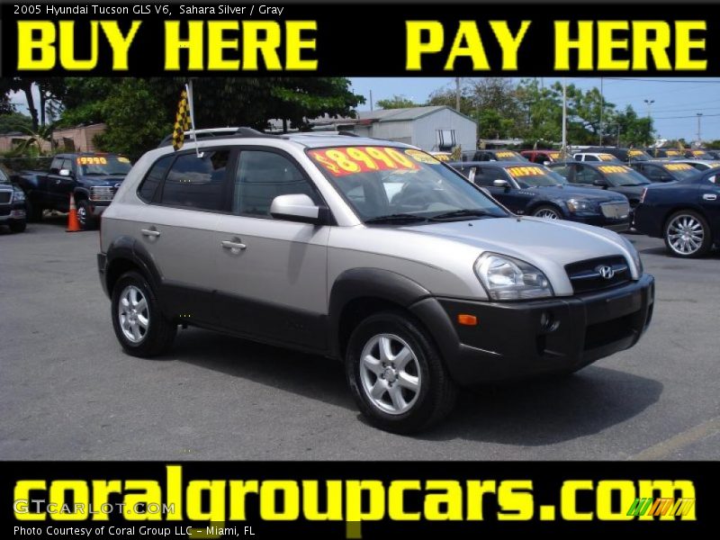 Sahara Silver / Gray 2005 Hyundai Tucson GLS V6