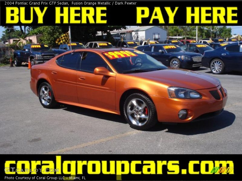 Fusion Orange Metallic / Dark Pewter 2004 Pontiac Grand Prix GTP Sedan