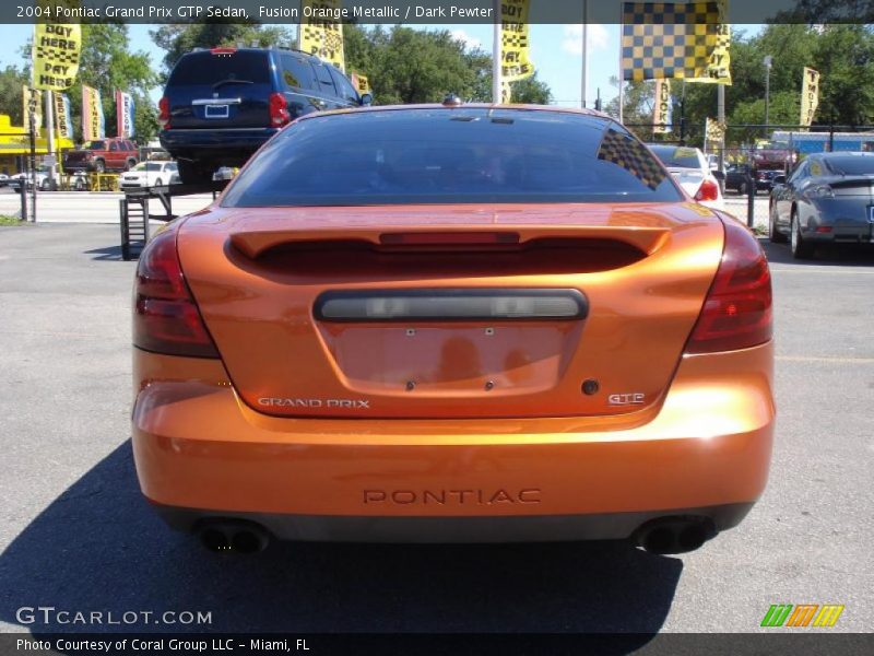 Fusion Orange Metallic / Dark Pewter 2004 Pontiac Grand Prix GTP Sedan