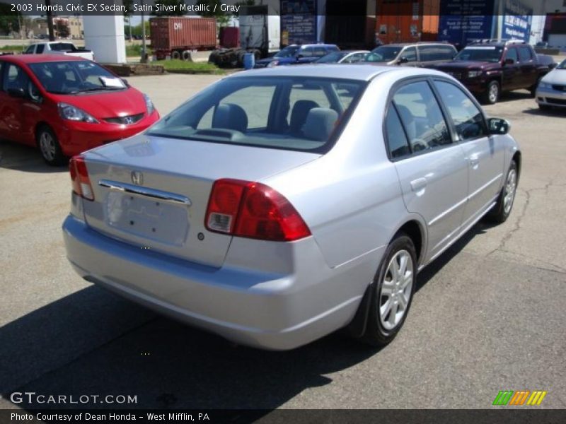 Satin Silver Metallic / Gray 2003 Honda Civic EX Sedan