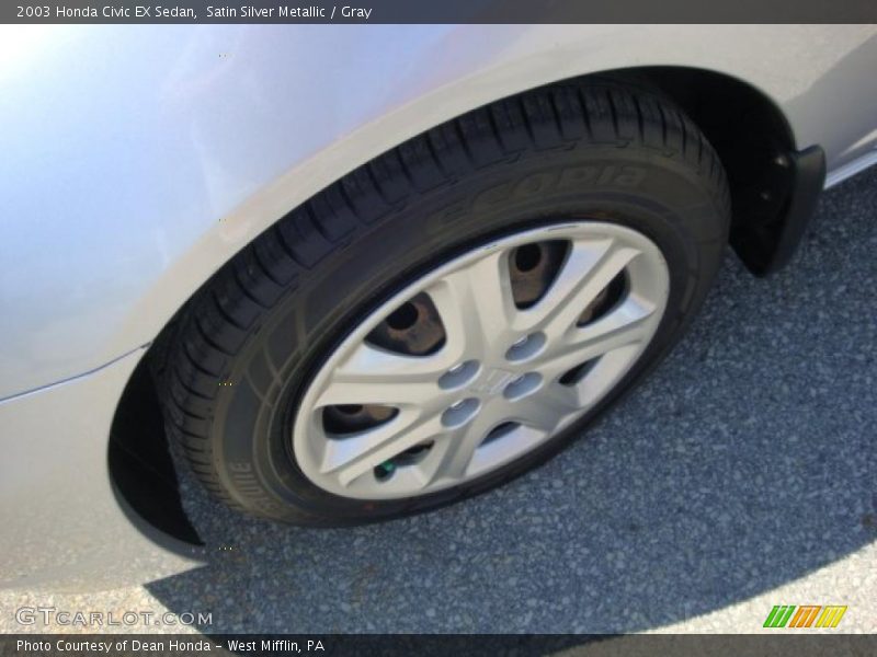 Satin Silver Metallic / Gray 2003 Honda Civic EX Sedan