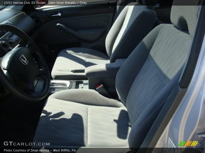 Satin Silver Metallic / Gray 2003 Honda Civic EX Sedan