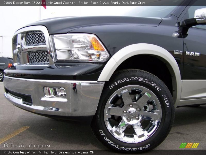 Brilliant Black Crystal Pearl / Dark Slate Gray 2009 Dodge Ram 1500 Laramie Quad Cab 4x4