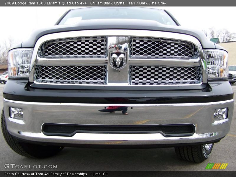 Brilliant Black Crystal Pearl / Dark Slate Gray 2009 Dodge Ram 1500 Laramie Quad Cab 4x4