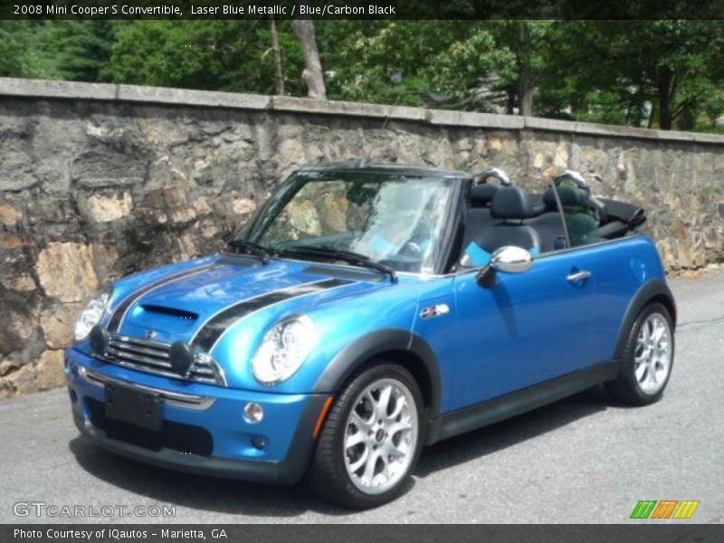 Laser Blue Metallic / Blue/Carbon Black 2008 Mini Cooper S Convertible
