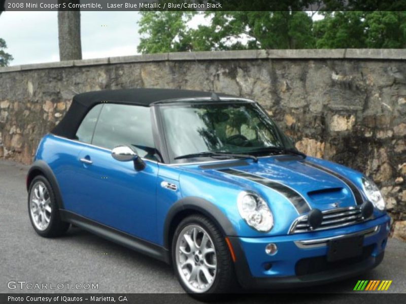 Laser Blue Metallic / Blue/Carbon Black 2008 Mini Cooper S Convertible