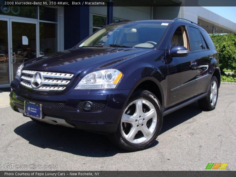 Black / Macadamia 2008 Mercedes-Benz ML 350 4Matic