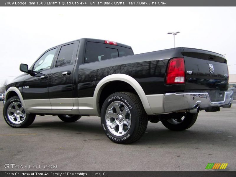 Brilliant Black Crystal Pearl / Dark Slate Gray 2009 Dodge Ram 1500 Laramie Quad Cab 4x4