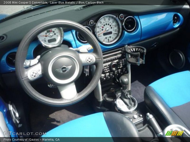 Laser Blue Metallic / Blue/Carbon Black 2008 Mini Cooper S Convertible