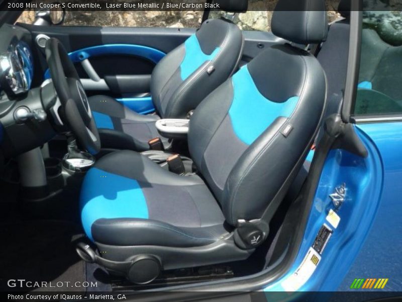Laser Blue Metallic / Blue/Carbon Black 2008 Mini Cooper S Convertible