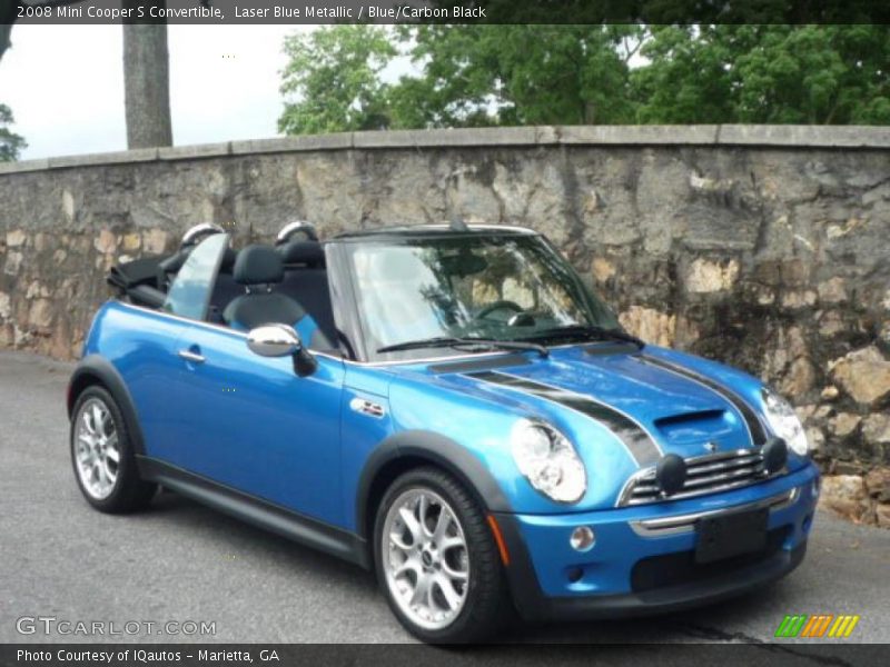 Laser Blue Metallic / Blue/Carbon Black 2008 Mini Cooper S Convertible