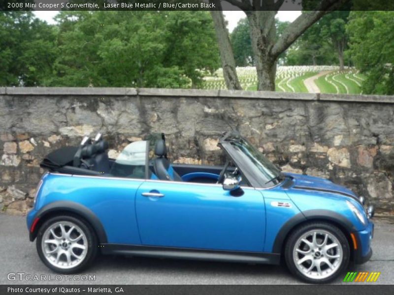 Laser Blue Metallic / Blue/Carbon Black 2008 Mini Cooper S Convertible