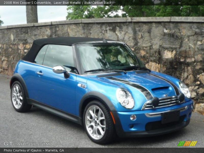 Laser Blue Metallic / Blue/Carbon Black 2008 Mini Cooper S Convertible