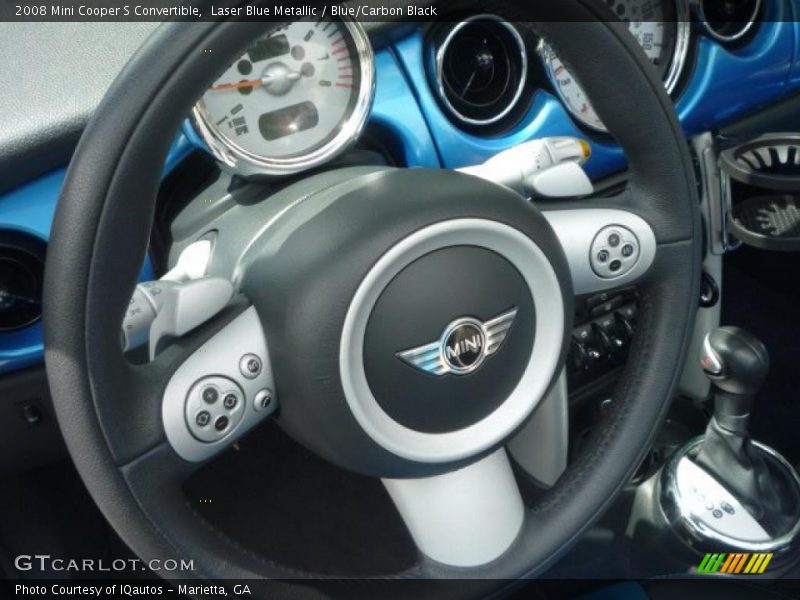 Laser Blue Metallic / Blue/Carbon Black 2008 Mini Cooper S Convertible