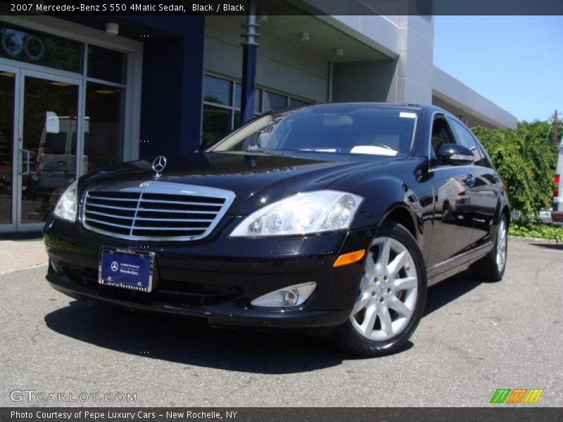Black / Black 2007 Mercedes-Benz S 550 4Matic Sedan