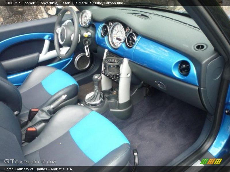 Laser Blue Metallic / Blue/Carbon Black 2008 Mini Cooper S Convertible