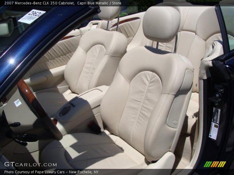 Capri Blue Metallic / Stone 2007 Mercedes-Benz CLK 350 Cabriolet